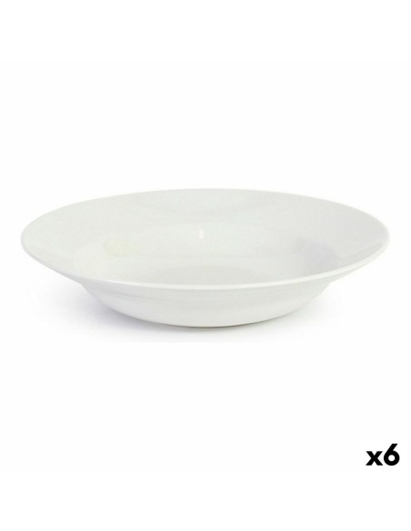 Assiette à pâtes La Mediterránea Bari Grès Blanc (6 Unités)