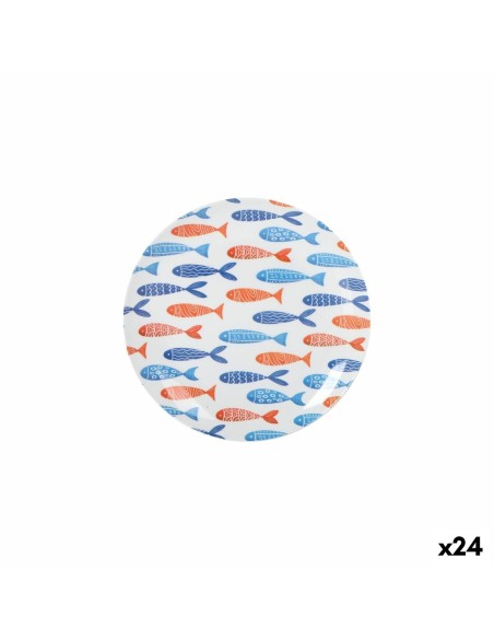 Assiette à dessert La Mediterránea 20 cm Poissons (24 Unités)