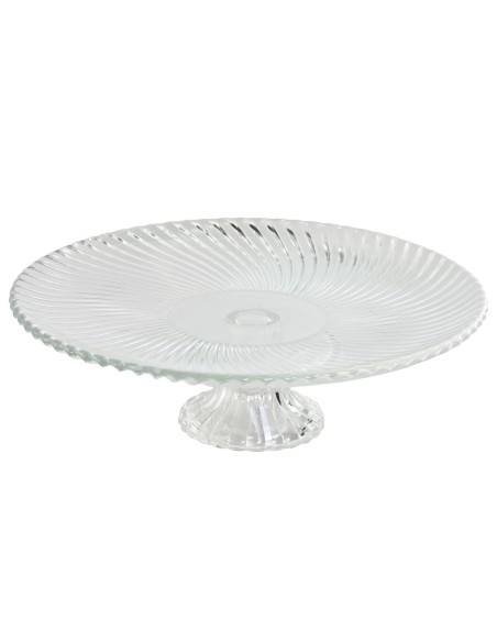 Assiette plate Home ESPRIT Transparent Verre 26 x 26 x 8 cm
