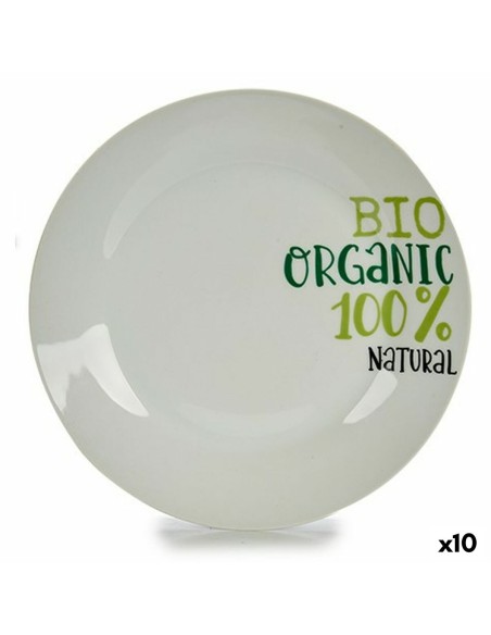 Assiette plate Organic Porcelaine 24,4 x 2,6 x 24,4 cm (10 Unités)