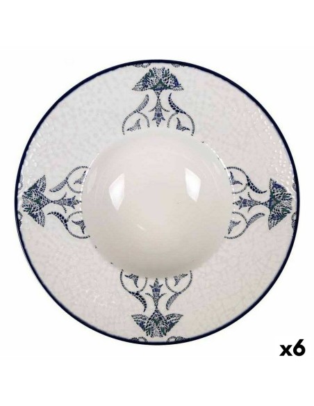 Assiette à pâtes La Mediterránea Rosetta Porcelaine Ø 28 cm (6 Unités)