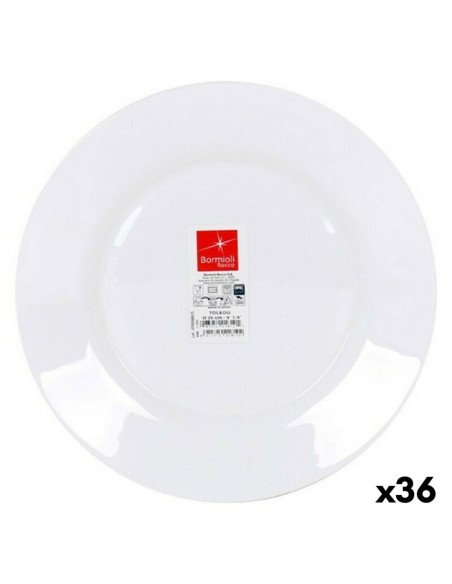 Assiette plate Bormioli Toledo Ø 25 x 2 cm (36 Unités)