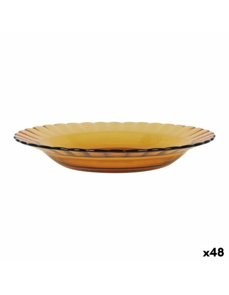 Assiette creuse Duralex Picardie Verre Ambre Ø 23 cm (48 Unités)