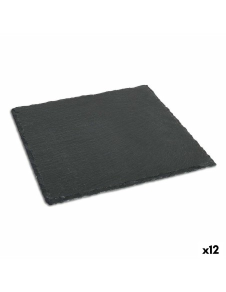 Assiette plate Santa Clara Alfares Ardoise 25 x 25 cm 6 mm (12 Unités)