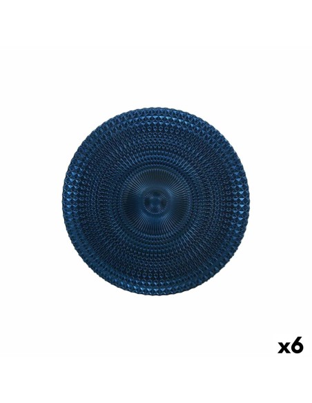 Assiette plate Alfares Alfares Bleu verre Ø 31 cm (6 Unités)