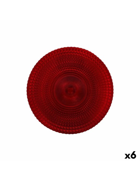 Assiette plate Alfares Alfares Rouge verre Ø 31 cm (6 Unités)