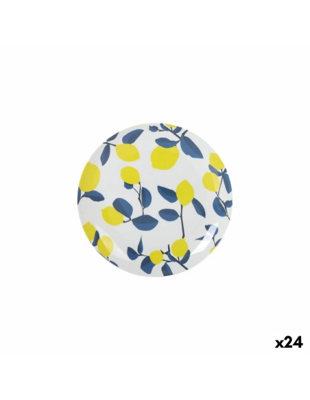 Assiette à dessert La Mediterránea 20 cm Citron (24 Unités)