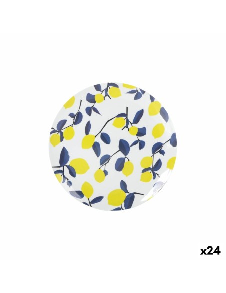 Assiette plate La Mediterránea Citron 25,5 cm (24 Unités)