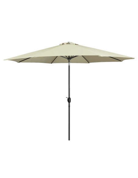 Marbueno Parasol Acier 8 Baleines D270 cm Polyester Beige Jardin, Piscine 10483