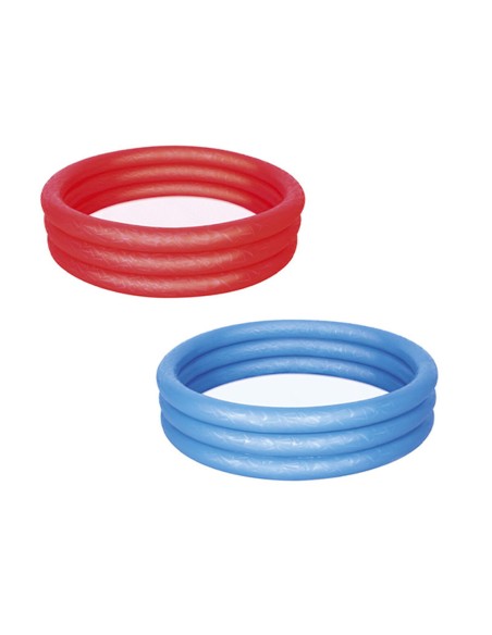 Bestway Piscine Gonflable Enfantine 3 Anneaux Eco Couleur Assortie 122x25 cm 2 Ans Jardin 51025