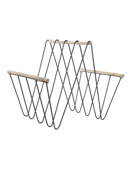 Porte-revues DKD Home Decor 8424001814008 41 x 31 x 36 cm Noir Fer Bois MDF