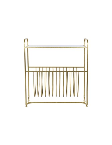 Porte-revues DKD Home Decor Miroir Doré Métal (76 x 35 x 83 cm)
