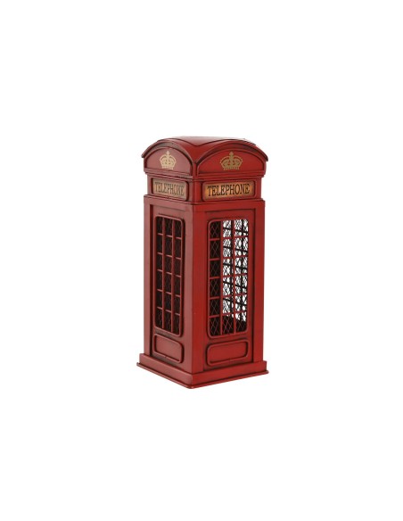 Tirelire Home ESPRIT Métal Vintage Cabine 12 x 12 x 28,5 cm