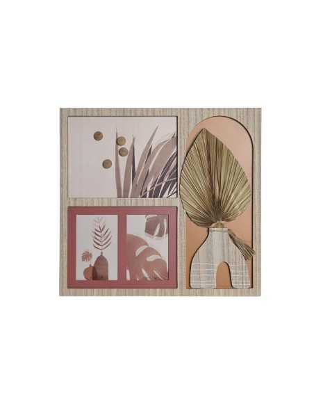 Cadre photo DKD Home Decor 43 x 1,2 x 40 cm Naturel Multicouleur Bois MDF Boho