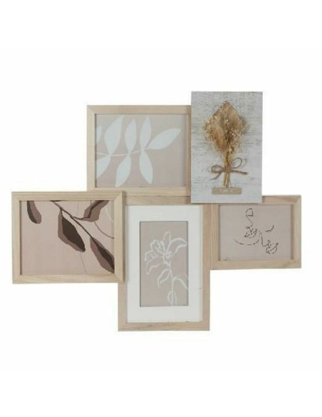 Cadre photo DKD Home Decor 53 x 2,4 x 39,5 cm Verre Naturel Shabby Chic