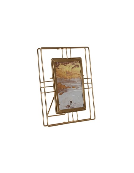 Cadre photo Home ESPRIT Doré Métal Verre 17,5 x 2,5 x 22,5 cm (12 Unités)