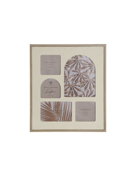 Cadre photo Home ESPRIT Beige Verre Bois MDF Scandinave 34 X 2 X 39 cm