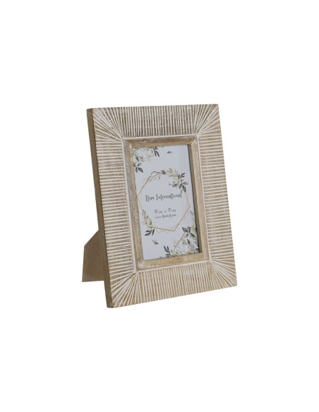 Cadre photo Home ESPRIT Blanc Bois de manguier Moderne 19 x 1 x 24 cm