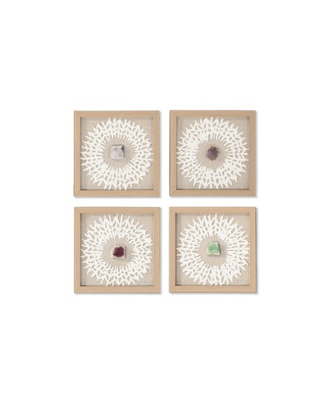 Cadre Home ESPRIT Blanc Naturel Moderne 22 x 2 x 22 cm