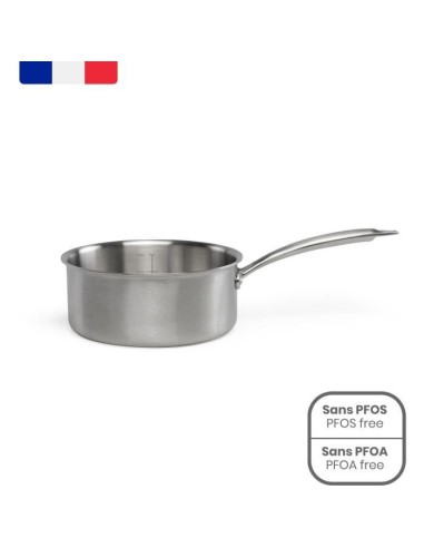 Brigade - Casserole en acier inoxydable 18 cm - LIVOO - MEP160 - Acier inoxydable Triply - Tous feux dont induction - Made in  – LIVOO (Casserole) | STORE PRO SHOP 