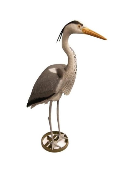 Héron décoratif - UBBINK - Résine - Hauteur 87 cm - Gris