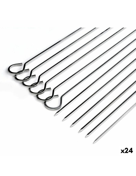 Ensemble de brochettes pour barbecue Algon Métal 27 cm 6 Pièces (24 Unités)