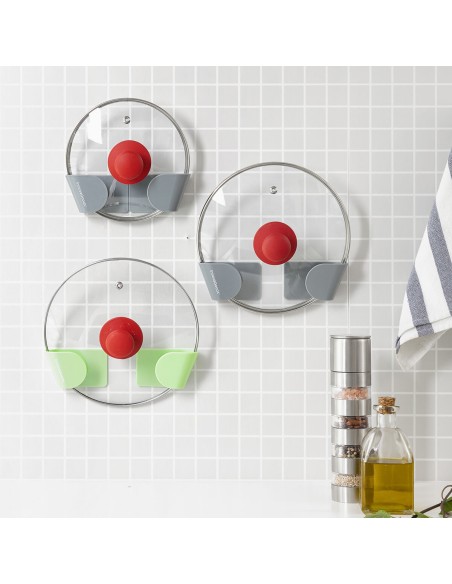 Set de 3 Supports Mural Adhésif pour Couvercle de Cuisine Smarack InnovaGoods