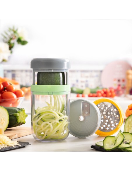 Coupe-légumes en Spirale et Râpe à Légumes avec Recettes Vigizer InnovaGoods