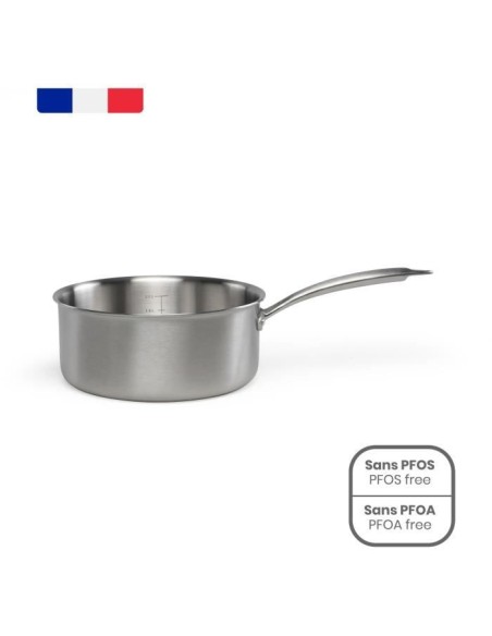 Brigade - Casserole en acier inoxydable 20 cm - LIVOO - MEP161 - Acier inoxydable Triply - Tous feux dont induction - Made in  – LIVOO (Casserole) | STORE PRO SHOP 