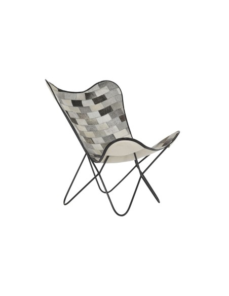 Chaise de Salle à Manger DKD Home Decor Blanc Noir Beige Gris 74 x 70 x 90 cm