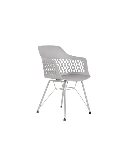 Chaise de Salle à Manger DKD Home Decor Gris clair 57 x 57 x 80,5 cm