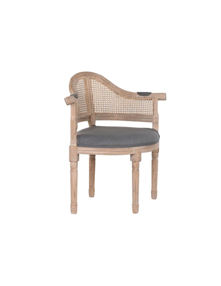 Chaise de Salle à Manger DKD Home Decor Gris foncé 67 x 51 x 85 cm 79 x 53 x 85 cm