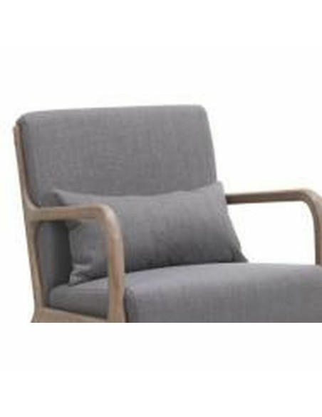 Chaise de Salle à Manger DKD Home Decor Polyester Gris foncé Chêne (48 x 44 x 84 cm)