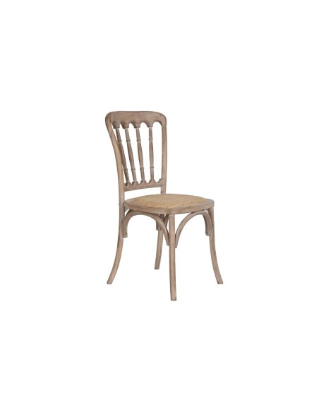 Chaise de Salle à Manger Home ESPRIT Marron Clair Rotin Sapin 45 x 48 x 92 cm