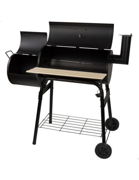 Roues de barbecue au charbon de bois Aktive Acier Plastique Métal émaillé 106 x 106 x 61 cm Noir