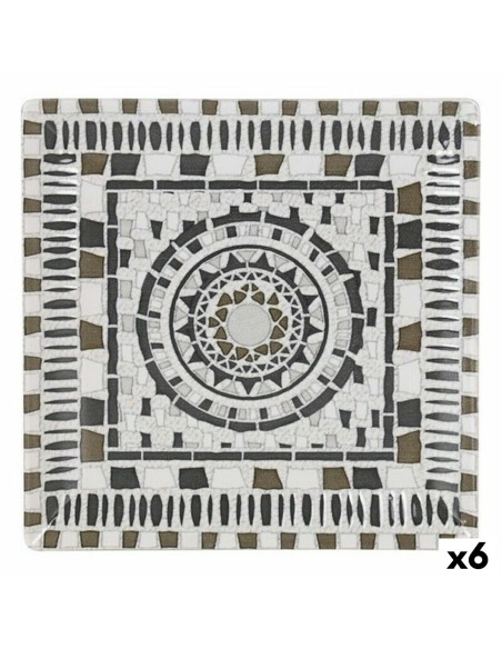 Assiette plate La Mediterránea Barroc Porcelaine 24 x 24 x 2 cm (6 Unités) (24 x 24 x 2 cm)
