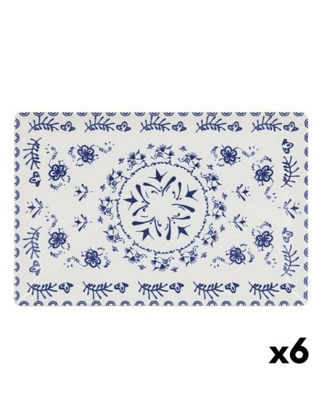 Assiette creuse La Mediterránea Blur Rectangulaire 30 x 20 x 2,5 cm (6 Unités) (30 x 20 cm)