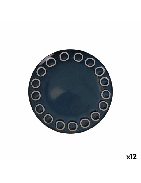 Assiette plate La Mediterránea Almudena Bleu (12 Unités)