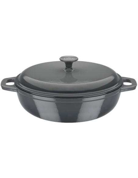 Cocotte fonte massive - GSW - GREY SHADOW - 30 cm - Ronde - Induction - Gris – GSW (Cocotte) | STORE PRO SHOP 