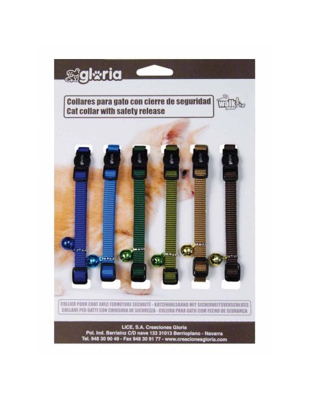 Collier pour chat Gloria Fashion Multicouleur Lisse 6 Unités