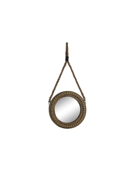 Miroir mural Home ESPRIT Marron Bois Corde Colonial Balles 28 x 4 x 61 cm