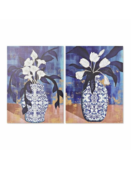 Cadre DKD Home Decor Vase Oriental (50 x 1,8 x 70 cm) (2 Unités)