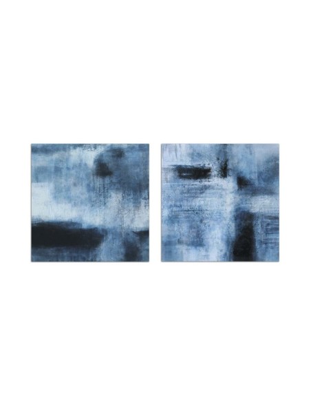 Cadre DKD Home Decor Abstrait Moderne (80 x 2,8 x 80 cm) (2 Unités)