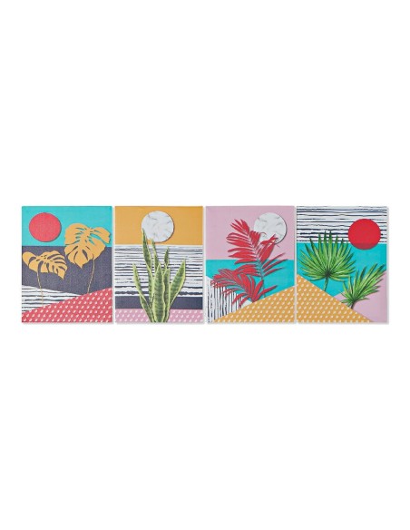 Cadre DKD Home Decor Tropical Toile Tropical (30 x 1,8 x 40 cm) (4 Unités)