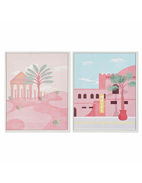 Cadre DKD Home Decor S3018022 Paysage Arabe (40 x 2,5 x 50 cm) (2 Unités)