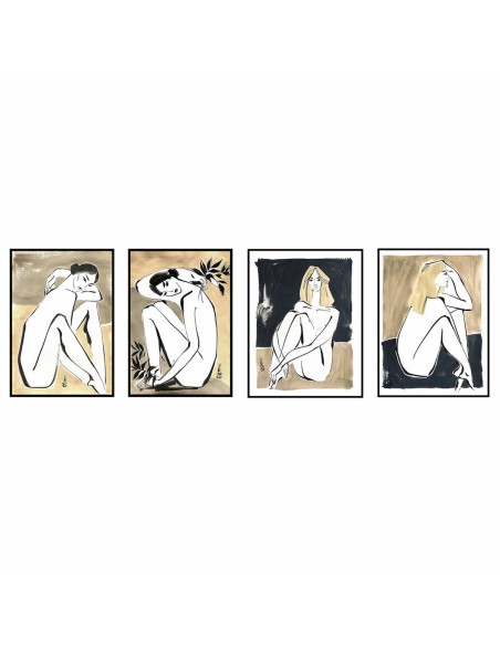 Cadre DKD Home Decor Femme Moderne (50 x 2,8 x 70 cm) (4 Unités)