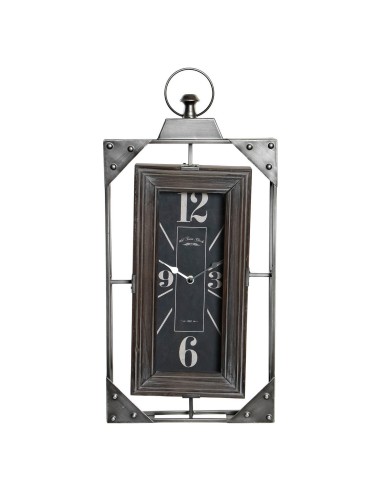 Horloge Murale DKD Home Decor Loft Bois Fer (29 x 6.5 x 61 cm) – DKD HOME DECOR (Horloge - Pendule) | STORE PRO SHOP 