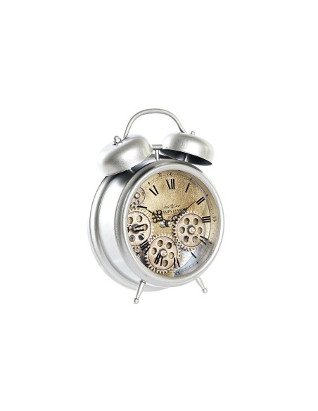 Horloge de table DKD Home Decor Verre Argenté Fer (19 x 7,5 x 25 cm) – DKD HOME DECOR (Horloge - Pendule) | STORE PRO SHOP 