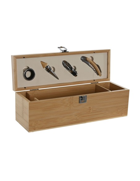 Set d'Accessoires pour Vin Home ESPRIT Naturel Bambou Acier inoxydable