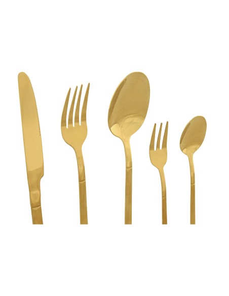 Couverts Home ESPRIT Doré Acier inoxydable 17 x 7 x 24 cm 20 Pièces –  (Couteau De Cuisine) | STORE PRO SHOP 